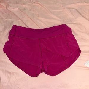 PINK LULULEMON SHORTS